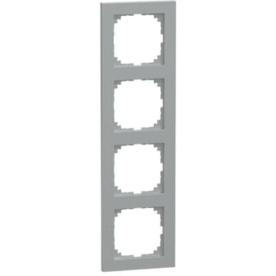 Schneider Electric Merten M-Pure-Rahmen für Steckdosen und Schalter, 4-fach, aluminium, Artikelnummer MEG4040-3660 Schneider Electric Merten M-Pure-Rahmen für Steckdosen und Schalter, 4-fach, aluminium, Artikelnummer MEG4040-3660