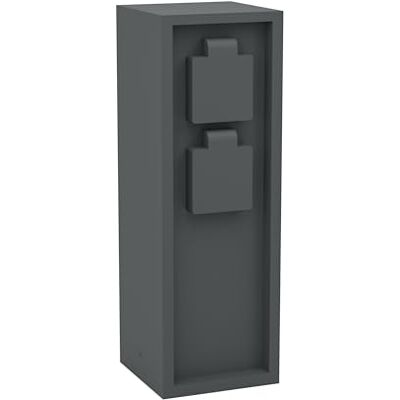 EGLO Outdoor Steckdosensäule Park 5, Verteilersteckdose für Erdkabel, Gartensteckdose, Stromverteiler außen mit 2 Steckdosen, Aluminium in Anthrazit, IP54 EGLO Outdoor Steckdosensäule Park 5, Verteilersteckdose für Erdkabel, Gartensteckdose, Stromverteiler außen mit 2 Steckdosen, Aluminium in Anthrazit, IP54