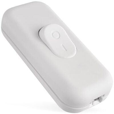 EMOS Ersatzschalter für Netzkabel 2x 0,5-0,75 mm2 Zwischenschalter mit Schraubenklemme für 230V/2,5A Schnurschalter geeignet für 2-adriges Lampenkabel für Leuchten und Kleingeräte Weiß EMOS Ersatzschalter für Netzkabel 2x 0,5-0,75 mm2 Zwischenschalter mit Schraubenklemme für 230V/2,5A Schnurschalter geeignet für 2-adriges Lampenkabel für Leuchten und Kleingeräte Weiß