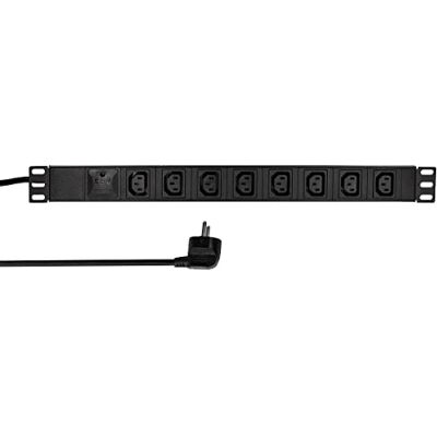 Logilink Professional PDU8A01 Hochwertige 19" Steckdosenleiste 8-Fach IEC320 mit Überspannungsschutz Schwarz Logilink Professional PDU8A01 Hochwertige 19" Steckdosenleiste 8-Fach IEC320 mit Überspannungsschutz Schwarz