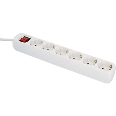 Unitec Tischsteckdose 6-Fach mit Schalter, Steckdosenleiste, 1,4 m Zuleitung, weiß Unitec Tischsteckdose 6-Fach mit Schalter, Steckdosenleiste, 1,4 m Zuleitung, weiß