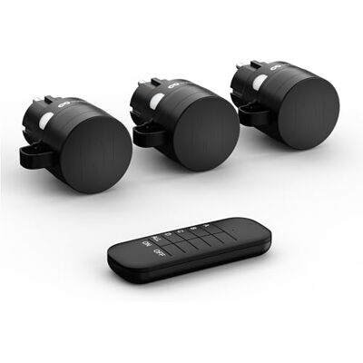 conecto Funksteckdosen mit Fernbedienung Aussen, 2300 Watt, 230V, 3 x Steckdose mit Funkfernbedienung, Outdoor Set, IP44, Stromsparen, 30m Reichweite, Schwarz conecto Funksteckdosen mit Fernbedienung Aussen, 2300 Watt, 230V, 3 x Steckdose mit Funkfernbedienung, Outdoor Set, IP44, Stromsparen, 30m Reichweite, Schwarz