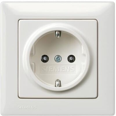 Siemens Komplettset Steckdose SCHUKO-Steckdoseneinsatz & 1-fach Rahmen in titanweiß, für Unterputz, 5UB1511, 5TG2551-0 Siemens Komplettset Steckdose SCHUKO-Steckdoseneinsatz & 1-fach Rahmen in titanweiß, für Unterputz, 5UB1511, 5TG2551-0
