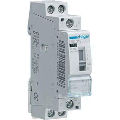 Hager Relé de mando, 16A, 1NA+1NC, 24V Hager Relé de mando, 16A, 1NA+1NC, 24V