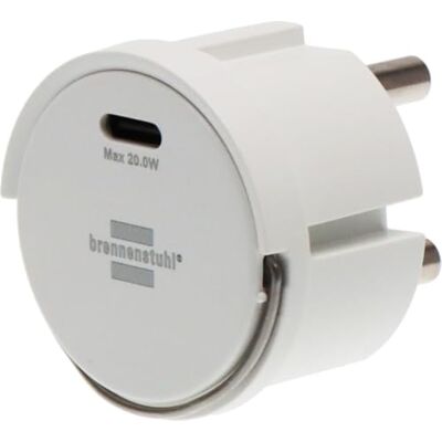Brennenstuhl Steckdosenadapter USB C PD 20W USB Ladegerät zum Einstecken in ein Steckdosennest, kompatibel mit IP44 Steckdosen und Kabeltrommeln von Brennenstuhl Steckdosenadapter USB C PD 20W USB Ladegerät zum Einstecken in ein Steckdosennest, kompatibel mit IP44 Steckdosen und Kabeltrommeln von