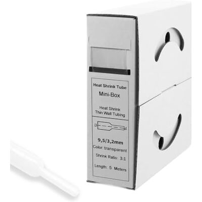 Offgridtec 5m Schrumpfschlauch mit Kleber 9 mm > 3 mm, 3:1 Schrumpfrate, Dual-Wand, Halogenfrei, Flammhemmend, Wasserdichte Kabelisolierung, Leicht zu Schneiden, Inklusive Spenderbox, transparent Offgridtec 5m Schrumpfschlauch mit Kleber 9 mm > 3 mm, 3:1 Schrumpfrate, Dual-Wand, Halogenfrei, Flammhemmend, Wasserdichte Kabelisolierung, Leicht zu Schneiden, Inklusive Spenderbox, transparent