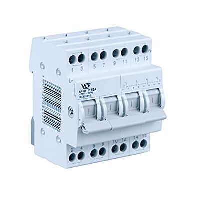 VCX Modular Switch Network-Generator 1-0-2 Steuerschalter Stromquellenschalter SF463-4P 63A 400V Stromkreissteuerung IP20 white VCX Modular Switch Network-Generator 1-0-2 Steuerschalter Stromquellenschalter SF463-4P 63A 400V Stromkreissteuerung IP20 white