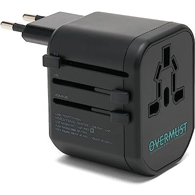 OVERMUST Universal-Reiseadapter - Kompakt, Sicher & Vielseitig OVERMUST Universal-Reiseadapter - Kompakt, Sicher & Vielseitig
