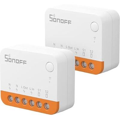 SONOFF MINIR4 Smart Wlan Schalter 2PCS, WiFi Schalter mit Timing-Funktion, Relay Split Mode, 2.4G WiFi, Neutralleiter erforderlich, Funktioniert mit Alexa/Google Home, Fernbedienung über eWeLink App SONOFF MINIR4 Smart Wlan Schalter 2PCS, WiFi Schalter mit Timing-Funktion, Relay Split Mode, 2.4G WiFi, Neutralleiter erforderlich, Funktioniert mit Alexa/Google Home, Fernbedienung über eWeLink App