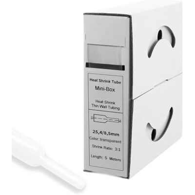 Offgridtec 5m Schrumpfschlauch mit Kleber 24 mm > 8 mm, 3:1 Schrumpfrate, Dual-Wand, Halogenfrei, Flammhemmend, Wasserdichte Kabelisolierung, Leicht zu Schneiden, Inklusive Spenderbox, Transparent Offgridtec 5m Schrumpfschlauch mit Kleber 24 mm > 8 mm, 3:1 Schrumpfrate, Dual-Wand, Halogenfrei, Flammhemmend, Wasserdichte Kabelisolierung, Leicht zu Schneiden, Inklusive Spenderbox, Transparent