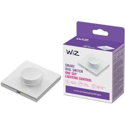 WiZ Smart Dial Switch tragbare Dimm- und Szenensteuerung mit nur einem Klick, aufladbar über USB, steuert alle „Connected by “Lampen WiZ Smart Dial Switch tragbare Dimm- und Szenensteuerung mit nur einem Klick, aufladbar über USB, steuert alle „Connected by “Lampen