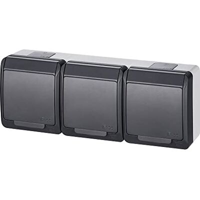 elektro-plast nasielsk Hermes 3-fach hermetische Steckdose z/u 16A IP44 anthrazit GNT 0323-07 Elektro-plast Aufputz 5902431697734 elektro-plast nasielsk Hermes 3-fach hermetische Steckdose z/u 16A IP44 anthrazit GNT 0323-07 Elektro-plast Aufputz 5902431697734