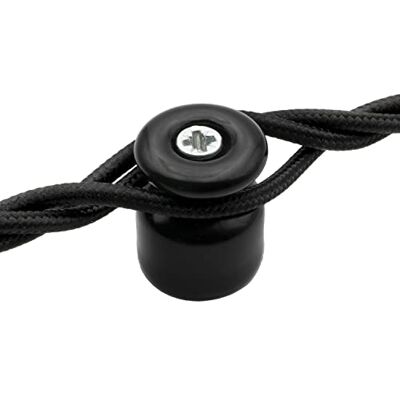 AMARCORDS Kabelklemme mit Schrauben und Dübeln. 25 Vintage-farbige Porzellanisolatoren für Kabelinstallationen mit farbigen Wandgeflechten SCHWARZ AMARCORDS Kabelklemme mit Schrauben und Dübeln. 25 Vintage-farbige Porzellanisolatoren für Kabelinstallationen mit farbigen Wandgeflechten SCHWARZ
