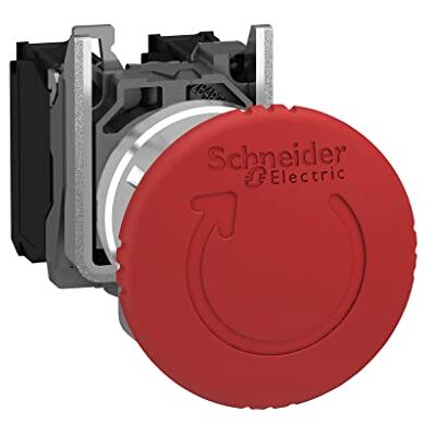 Schneider Electric Harmony XB4 Not-Aus/Not-Halt-Schalter, Metall, 22mm, Pilz 40mm, Drehentriegelung, 2Ö, rot, Artikelnummer XB4BS8444 Schneider Electric Harmony XB4 Not-Aus/Not-Halt-Schalter, Metall, 22mm, Pilz 40mm, Drehentriegelung, 2Ö, rot, Artikelnummer XB4BS8444