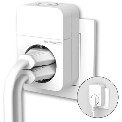 REV Steckdosenadapter COMBINI Stecker/Steckdose mit Schalter & praktischem Kombi-Stecksystem ideal zum Stromsparen, 1-fach, weiß REV Steckdosenadapter COMBINI Stecker/Steckdose mit Schalter & praktischem Kombi-Stecksystem ideal zum Stromsparen, 1-fach, weiß