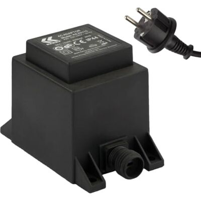 Kerry Electronics Netzteil 30 Watt IP44, LED-Trafo, Transformator 230V auf 12V, Netzkabel 2-Pin-Stecker, Netzstecker 2 Polig, 12V Adapter, Netzteil-Adapter, Netzgerät, Netzadapter, Niederspannung für LED-Lichterketten Kerry Electronics Netzteil 30 Watt IP44, LED-Trafo, Transformator 230V auf 12V, Netzkabel 2-Pin-Stecker, Netzstecker 2 Polig, 12V Adapter, Netzteil-Adapter, Netzgerät, Netzadapter, Niederspannung für LED-Lichterketten