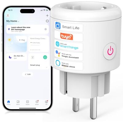 SURFOU WLAN Steckdose mit Strommessgerät, Smart Home Zeitschaltuhr Steckdose, 2.4 GHz WiFi Smart Plug Funktioniert mit Alexa, Google Home, Sprachsteuerung, Fernzugriff, Kein Hub Notwendig SURFOU WLAN Steckdose mit Strommessgerät, Smart Home Zeitschaltuhr Steckdose, 2.4 GHz WiFi Smart Plug Funktioniert mit Alexa, Google Home, Sprachsteuerung, Fernzugriff, Kein Hub Notwendig