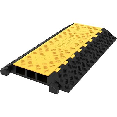 Happybuy Kanal-Kabelschutz 3 Kanal Schutzdrahtseilrampe Kabelbinder Schutz Flexibel Kabelbrücke Gummi Schwarz und Gelb Sichtbar Kanal: 5,1 X 5,8 Cm 3-Channel Happybuy Kanal-Kabelschutz 3 Kanal Schutzdrahtseilrampe Kabelbinder Schutz Flexibel Kabelbrücke Gummi Schwarz und Gelb Sichtbar Kanal: 5,1 X 5,8 Cm 3-Channel