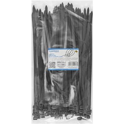 DONAU TECH Kabelbinder 100 Stück / 300 x 7,6 mm/Schwarz/Verstellbar, zum Organisieren von Kabeln/Cable Ties/UV Beständig Temperaturbeständig DONAU TECH Kabelbinder 100 Stück / 300 x 7,6 mm/Schwarz/Verstellbar, zum Organisieren von Kabeln/Cable Ties/UV Beständig Temperaturbeständig