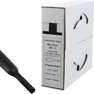 Offgridtec 5m Schrumpfschlauch mit Kleber 9,5mm > 4,8mm Schrumpfrate, Dual-Wand, Halogenfrei, Flammhemmend, Wasserdichte Kabelisolierung, Leicht zu Schneiden, Inklusive Spenderbox, Schwarz Offgridtec 5m Schrumpfschlauch mit Kleber 9,5mm > 4,8mm Schrumpfrate, Dual-Wand, Halogenfrei, Flammhemmend, Wasserdichte Kabelisolierung, Leicht zu Schneiden, Inklusive Spenderbox, Schwarz