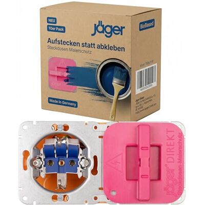 Jäger Direkt JÄGER 10x Steckdosen Malerschutz Wiederverwendbar, Steckdosenabdeckung zum Aufstecken statt Abkleben, Steckdosen Abdeckung Baustelle, Malerbedarf für Tapezieren & Renovierung, Made in Germany Jäger Direkt JÄGER 10x Steckdosen Malerschutz Wiederverwendbar, Steckdosenabdeckung zum Aufstecken statt Abkleben, Steckdosen Abdeckung Baustelle, Malerbedarf für Tapezieren & Renovierung, Made in Germany