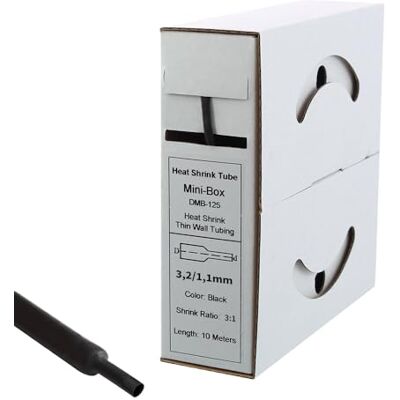 Offgridtec 10m Schrumpfschlauch mit Kleber 3 mm > 1 mm, 3:1 Schrumpfrate, Dual-Wand, Halogenfrei, Flammhemmend, Wasserdichte Kabelisolierung, Leicht zu Schneiden, Inklusive Spenderbox, Schwarz Offgridtec 10m Schrumpfschlauch mit Kleber 3 mm > 1 mm, 3:1 Schrumpfrate, Dual-Wand, Halogenfrei, Flammhemmend, Wasserdichte Kabelisolierung, Leicht zu Schneiden, Inklusive Spenderbox, Schwarz