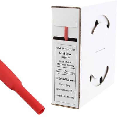 Offgridtec 10m Schrumpfschlauch mit Kleber 3,2mm > 1,6 Schrumpfrate, Dual-Wand, Halogenfrei, Flammhemmend, Wasserdichte Kabelisolierung, Leicht zu Schneiden, Inklusive Spenderbox, rot Offgridtec 10m Schrumpfschlauch mit Kleber 3,2mm > 1,6 Schrumpfrate, Dual-Wand, Halogenfrei, Flammhemmend, Wasserdichte Kabelisolierung, Leicht zu Schneiden, Inklusive Spenderbox, rot