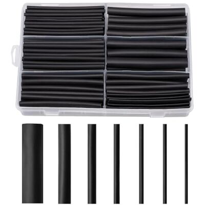 Carehabi Schrumpfschlauch set, 200 Stück 9cm Schwarz Schrumpfschläuche Wasserdicht 3:1 Heat Shrink Tube Sortiment 2,4-19,1mm für Kabel isolierung Ladekabel Carehabi Schrumpfschlauch set, 200 Stück 9cm Schwarz Schrumpfschläuche Wasserdicht 3:1 Heat Shrink Tube Sortiment 2,4-19,1mm für Kabel isolierung Ladekabel