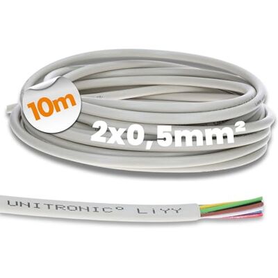 Lapp 10 Meter 0028502 LiYY Steuerleitung 2x0,5 mm² I Datenkabel 2 adrig I LED Verlängerung Kabel I Datenleitung I Signalkabel Lapp 10 Meter 0028502 LiYY Steuerleitung 2x0,5 mm² I Datenkabel 2 adrig I LED Verlängerung Kabel I Datenleitung I Signalkabel