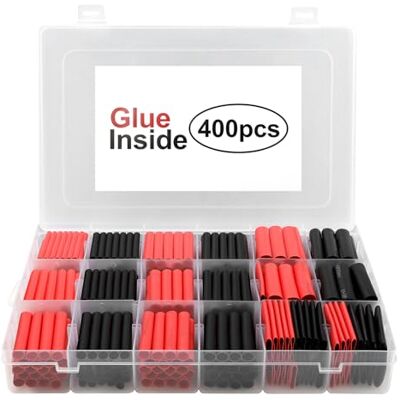 Romon 400 Stück Schrumpfschlauch Set Schwarz, Schrumpfschlauch Sortiment, Wärmeschrumpfschlauch Set, Heat Shrink Tube, Isolierschlauch für Kabel, 7 Größen, 3:1 Schrumpfverhältnis Romon 400 Stück Schrumpfschlauch Set Schwarz, Schrumpfschlauch Sortiment, Wärmeschrumpfschlauch Set, Heat Shrink Tube, Isolierschlauch für Kabel, 7 Größen, 3:1 Schrumpfverhältnis