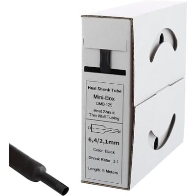 Offgridtec 5m Schrumpfschlauch mit Kleber 6 mm > 2 mm, 3:1 Schrumpfrate, Dual-Wand, Halogenfrei, Flammhemmend, Wasserdichte Kabelisolierung, Leicht zu Schneiden, Inklusive Spenderbox, Schwarz Offgridtec 5m Schrumpfschlauch mit Kleber 6 mm > 2 mm, 3:1 Schrumpfrate, Dual-Wand, Halogenfrei, Flammhemmend, Wasserdichte Kabelisolierung, Leicht zu Schneiden, Inklusive Spenderbox, Schwarz