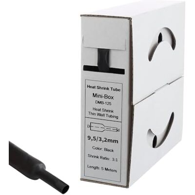 Offgridtec 5m Schrumpfschlauch mit Kleber 9 mm > 3 mm, 3:1 Schrumpfrate, Dual-Wand, Halogenfrei, Flammhemmend, Wasserdichte Kabelisolierung, Leicht zu Schneiden, Inklusive Spenderbox, Schwarz Offgridtec 5m Schrumpfschlauch mit Kleber 9 mm > 3 mm, 3:1 Schrumpfrate, Dual-Wand, Halogenfrei, Flammhemmend, Wasserdichte Kabelisolierung, Leicht zu Schneiden, Inklusive Spenderbox, Schwarz