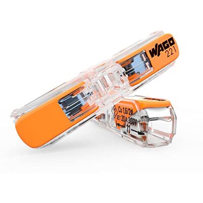 WAGO 2-Leiter Durchgangs-Verbinder mit Hebel 221-2411 Nennquerschnitt: 4 mm², mit Hebel, 60 Stück, geeignet für alle Leiterarten, von ein-, fein- und mehrdrähtigen Leiter WAGO 2-Leiter Durchgangs-Verbinder mit Hebel 221-2411 Nennquerschnitt: 4 mm², mit Hebel, 60 Stück, geeignet für alle Leiterarten, von ein-, fein- und mehrdrähtigen Leiter