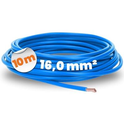 Lapp 10 Meter 4520026 H07V-K 16,0 mm² blau I Verdrahtungsleitung I Aderleitung flexibel I PVC-Einzelader I Litze 16mm2 I Verdrahtung Lapp 10 Meter 4520026 H07V-K 16,0 mm² blau I Verdrahtungsleitung I Aderleitung flexibel I PVC-Einzelader I Litze 16mm2 I Verdrahtung
