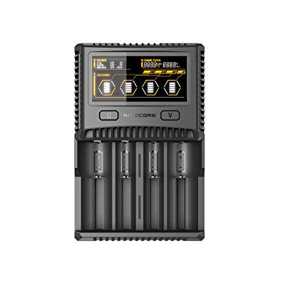 Nitecore SC4-4-Schacht-Profi-Lader für Li-Ion, NiMH, NiCd Akkus, LCD-Farbdisplay Nitecore SC4-4-Schacht-Profi-Lader für Li-Ion, NiMH, NiCd Akkus, LCD-Farbdisplay