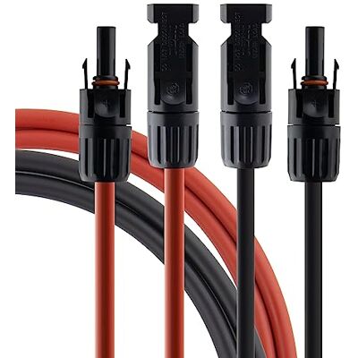 SeKi Solarkabel 4 mm² rot/schwarz 20m; inkl. Steckverbindern; Verlängerungskabel; PV Kabel H1Z2Z2-K; Anschlusset 1x rot + 1x schwarz SeKi Solarkabel 4 mm² rot/schwarz 20m; inkl. Steckverbindern; Verlängerungskabel; PV Kabel H1Z2Z2-K; Anschlusset 1x rot + 1x schwarz