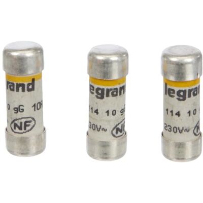Legrand leg92901 3 x Patrone Sicherungen 10 A/8,5 x 23 mm Legrand leg92901 3 x Patrone Sicherungen 10 A/8,5 x 23 mm