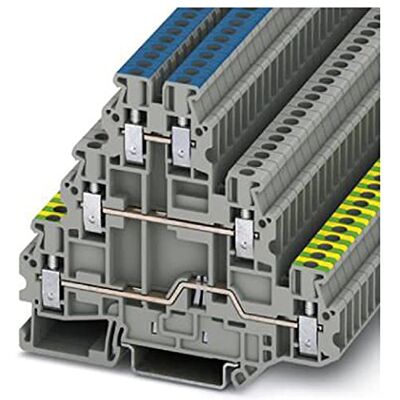 Phoenix CONTACT UT 2,5-PE/L/N Modularer Erdungsklemmenblock mit Schraubanschluss, 6 Anzahl der Anschlüsse, AWG 26-12, 2.5mm² Nennquerschnitt, Grau, 50 Stück Phoenix CONTACT UT 2,5-PE/L/N Modularer Erdungsklemmenblock mit Schraubanschluss, 6 Anzahl der Anschlüsse, AWG 26-12, 2.5mm² Nennquerschnitt, Grau, 50 Stück