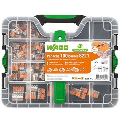 WAGO Koffer 100 Klemmen S221 (60x2E + 30x3E + 10x5E) WAGO Koffer 100 Klemmen S221 (60x2E + 30x3E + 10x5E)