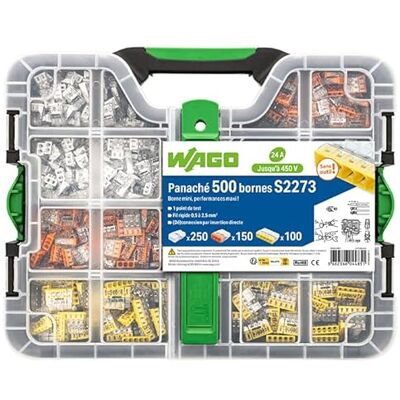 WAGO Koffer 500 Klemmen S2273 (250x2E+150x3E+100x5E) WAGO Koffer 500 Klemmen S2273 (250x2E+150x3E+100x5E)