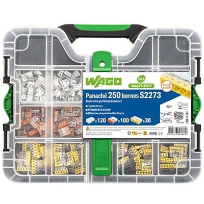 WAGO Koffer 250 BORNES S2273 (120x2E-100x3E-30x5E) – Verbindungstechnik, Steckverbinder, elektrische Anschlussklemmen WAGO Koffer 250 BORNES S2273 (120x2E-100x3E-30x5E) – Verbindungstechnik, Steckverbinder, elektrische Anschlussklemmen