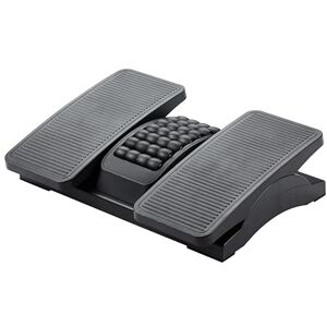 Q-Connect Premium Fußstütze aus Kunststoff/Anti-Rutsch-Beschichtung/Höhen Verstellbare Ergonomische Fußablage mit Massagestruktur und Rolle/Fußstützen/Schwarz Q-Connect Premium Fußstütze aus Kunststoff/Anti-Rutsch-Beschichtung/Höhen Verstellbare Ergonomische Fußablage mit Massagestruktur und Rolle/Fußstützen/Schwarz