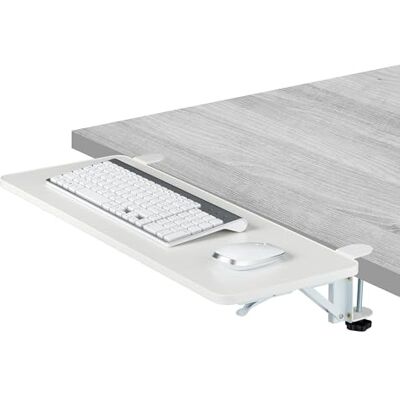 Relaxdays Schreibtischverlängerung, 65 x 24 cm, klappbar, zum Anklemmen, ergonomische Tischerweiterung, modern, weiß Relaxdays Schreibtischverlängerung, 65 x 24 cm, klappbar, zum Anklemmen, ergonomische Tischerweiterung, modern, weiß