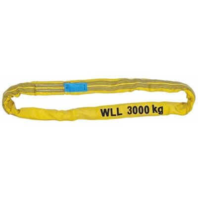 PETEX Rundschlinge, WLL Tragkraft: 3000 kg, Länge 1,5 m, Umfang 3 m, nach DIN EN 1492-2, Gelb PETEX Rundschlinge, WLL Tragkraft: 3000 kg, Länge 1,5 m, Umfang 3 m, nach DIN EN 1492-2, Gelb