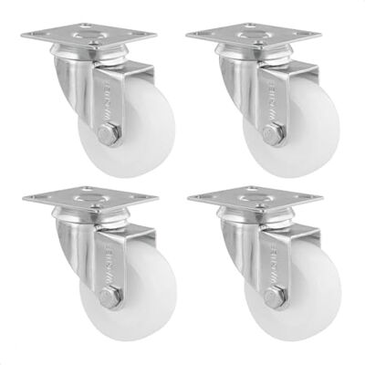 WAGNER Lenkrolle 4tlg. Set Durchmesser Ø 50 mm, Bauhöhe 70 mm, Stahl verzinkt, weiß, Anschraubplatte 50 x 50 mm, Tragkraft 50 kg 02125000 WAGNER Lenkrolle 4tlg. Set Durchmesser Ø 50 mm, Bauhöhe 70 mm, Stahl verzinkt, weiß, Anschraubplatte 50 x 50 mm, Tragkraft 50 kg 02125000