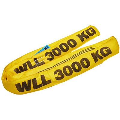 Braun 30021RS Rundschlinge 3000 kg Tragkraft, 2 m Umfang, endlos mit Polyesterkern, gelb Braun 30021RS Rundschlinge 3000 kg Tragkraft, 2 m Umfang, endlos mit Polyesterkern, gelb