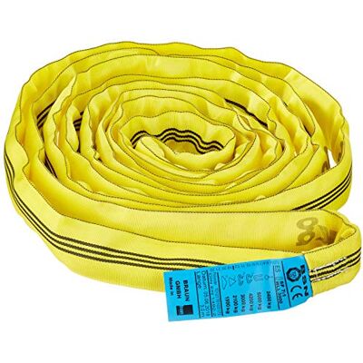 Braun 30061RS Rundschlinge 3000 kg Tragkraft, 6 m Umfang, endlos mit Polyesterkern, gelb Braun 30061RS Rundschlinge 3000 kg Tragkraft, 6 m Umfang, endlos mit Polyesterkern, gelb