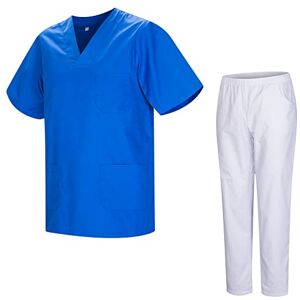 MISEMIYA Unisex-Schrubb-Set Medizinische Uniform mit Oberteil und Hose 817-8312-BLANCO XX-Large, Blau Royal MISEMIYA Unisex-Schrubb-Set Medizinische Uniform mit Oberteil und Hose 817-8312-BLANCO XX-Large, Blau Royal