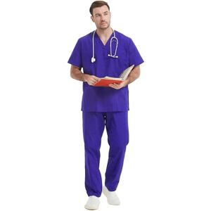 MISEMIYA Unisex-Schrubb-Set Medizinische Uniform mit Oberteil und Hose ref.6801-6802 Large, Lila 68 MISEMIYA Unisex-Schrubb-Set Medizinische Uniform mit Oberteil und Hose ref.6801-6802 Large, Lila 68