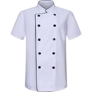MISEMIYA Herren Men's Chef Jacket Kochjacke KZ-8421B, 8421b-Weiß, 3XL MISEMIYA Herren Men's Chef Jacket Kochjacke KZ-8421B, 8421b-Weiß, 3XL
